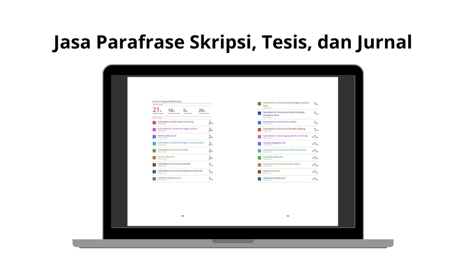 Jasa Cek Turnitin Online Termurah - Jasa Parafrase dan Turnitin Skripsi, Tesis, Jurnal Skor Plagiasi Dijamin Turun