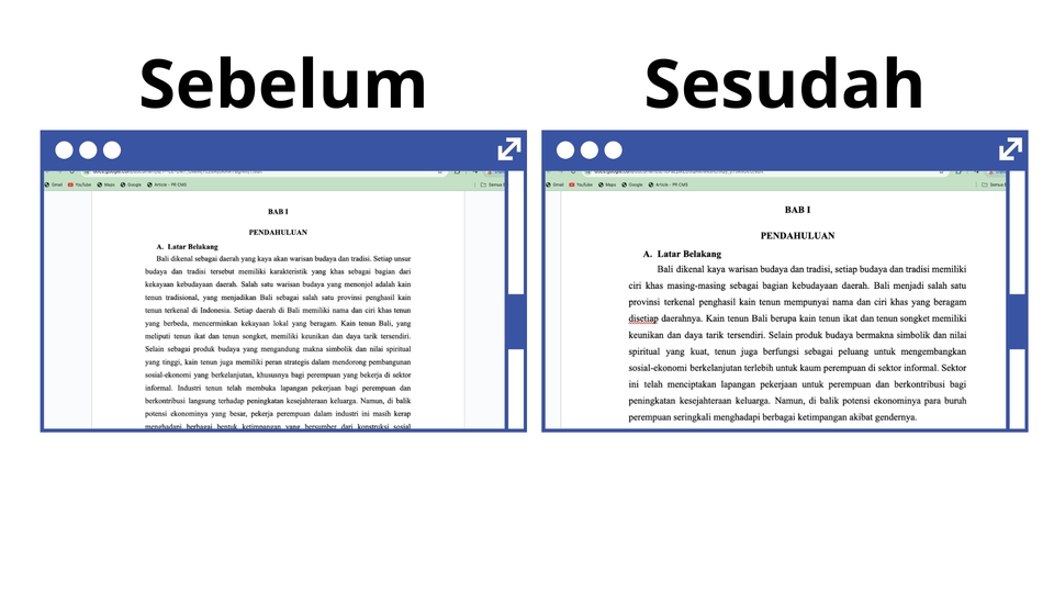 Jasa parafrase skripsi, tesis, disertasi dan jurnal ilmiah profesional skor plagiasi dijamin turun.