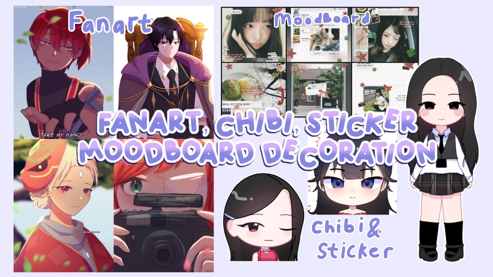 Jasa Pembuatan Fanart Karakter Favorit Anda - Fanart illustration for character, idol, anime etc