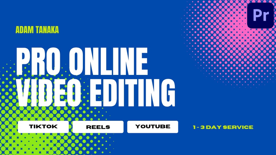 Pro online video Editing for tiktok youtube Reels with premiere DaVinci by Adam tanaka