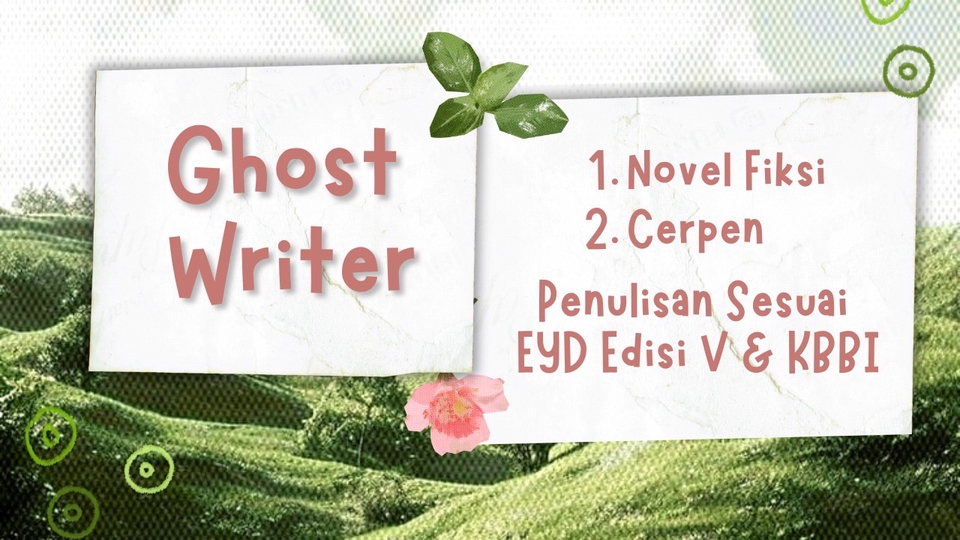 Jasa Content Writer dan Pembuat Artikel Profesional - Jasa Penulisan Cerita Fiksi (Ghost Writer)