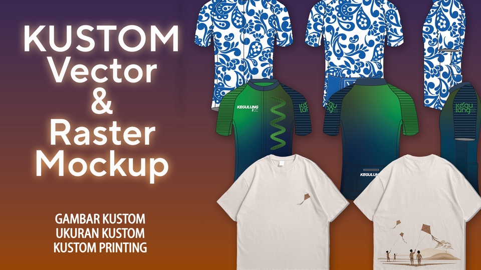 Kustom baju Vector dan Raster