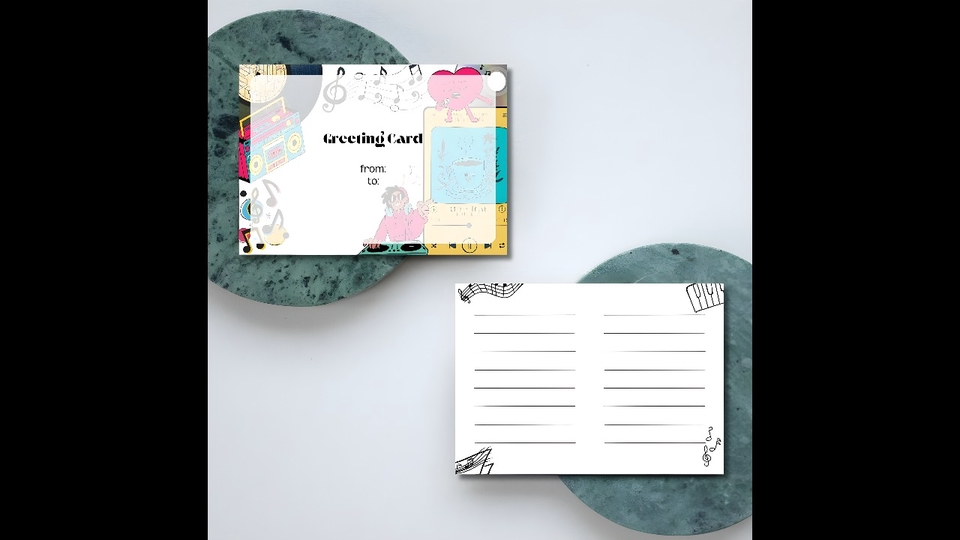 Digital Printing - Desain Custom Greeting Card (kartu ucapan) | front & back side - 6