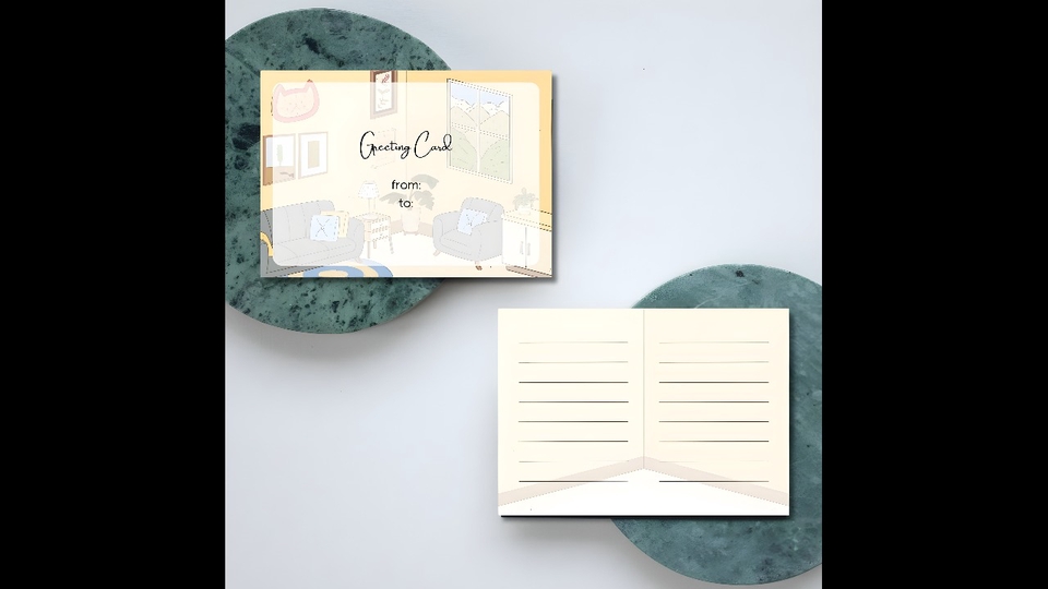 Digital Printing - Desain Custom Greeting Card (kartu ucapan) | front & back side - 3