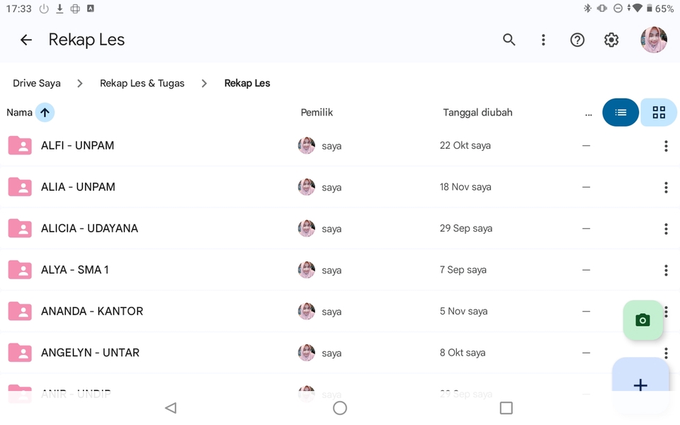 Beberapa student saya yang mengikuti les dan bantuan tugas
