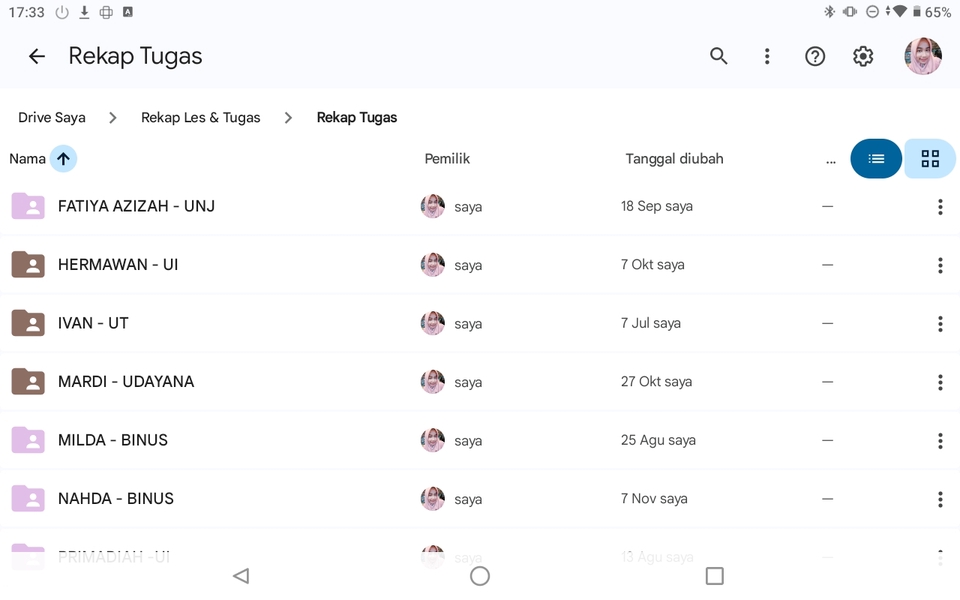 Beberapa student saya yang mengikuti les dan bantuan tugas