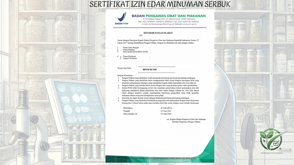 Perizinan Usaha - Konsultasi Perizinan, Formula dan Izin Edar Pangan Olahan Makanan dan Minuman (MD) - 5