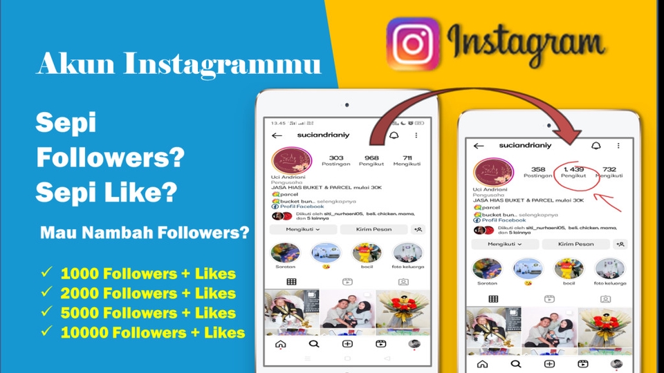 Jasa Nambah Followers Instagram dan likes instagram. Followers aktif indonesia