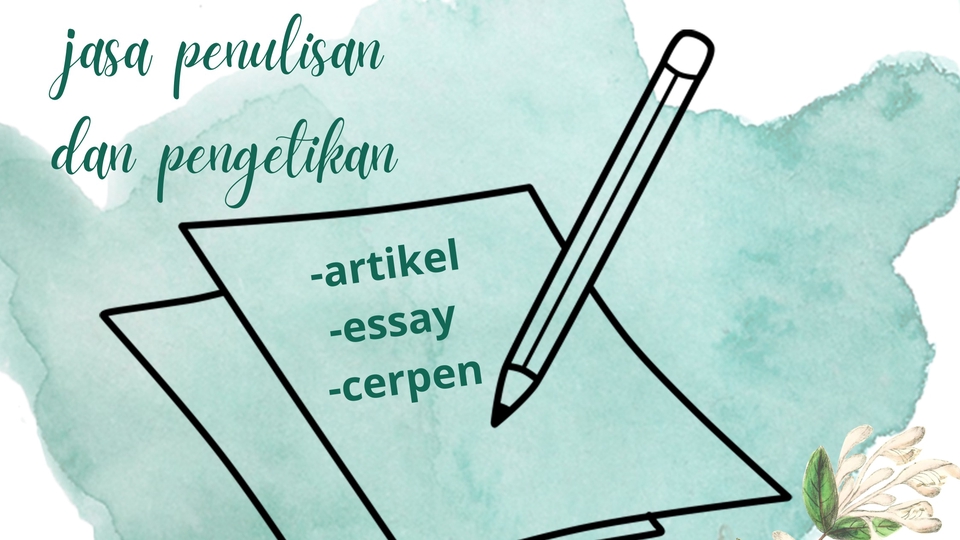 Jasa penulisan artikel, essay, dan cerpen.