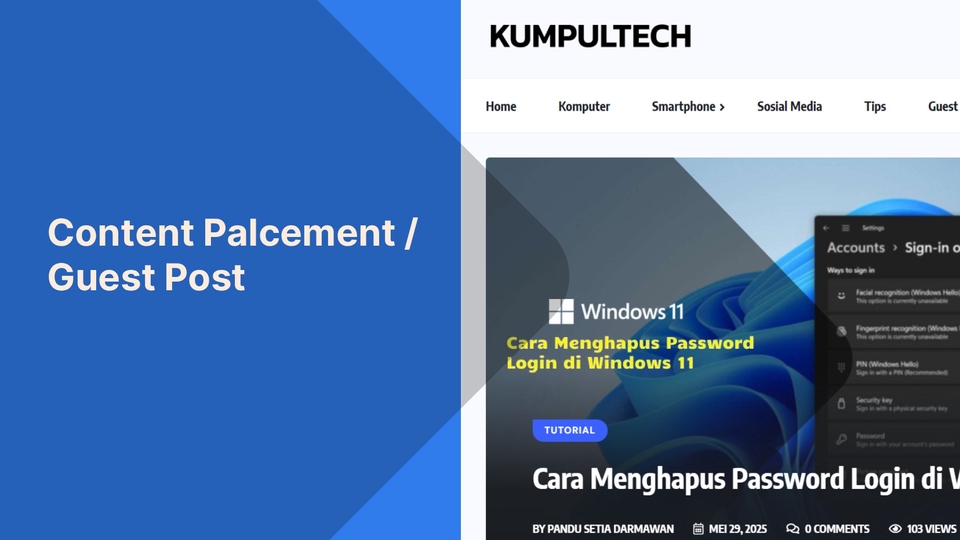 Jasa Content Placement / Guest Post Blog