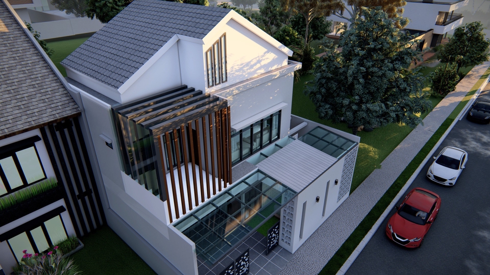Render Rumah Minimalis di Tangerang