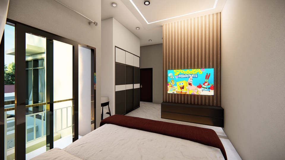 3D & Perspektif - Rendering Rumah, modeling  sketchup , render di lumion - 15