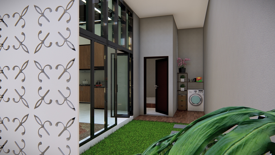 3D & Perspektif - Rendering Rumah, modeling  sketchup , render di lumion - 10