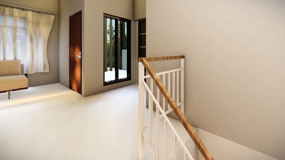 3D & Perspektif - Rendering Rumah, modeling  sketchup , render di lumion - 12