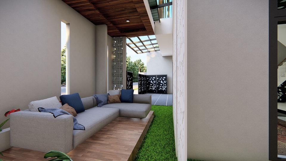 3D & Perspektif - Rendering Rumah, modeling  sketchup , render di lumion - 8