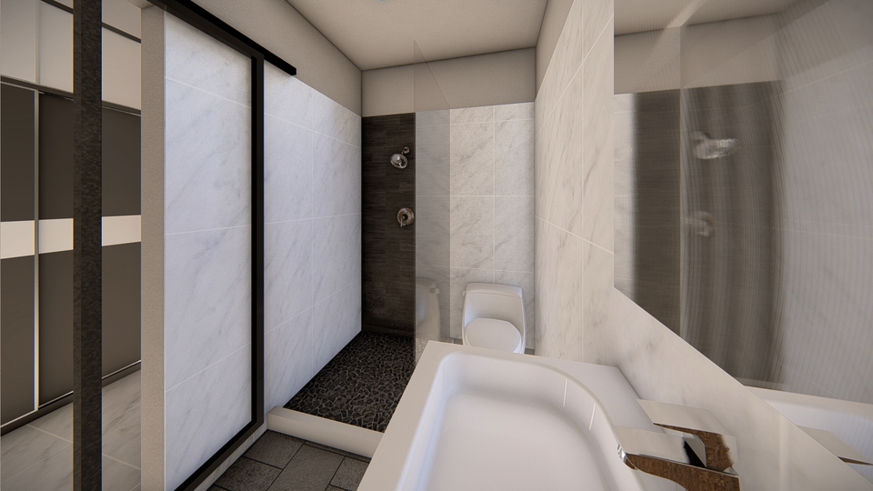 3D & Perspektif - Rendering Rumah, modeling  sketchup , render di lumion - 19