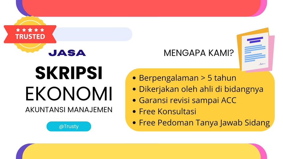 Jasa Lainnya di Penulisan dan Penerjemahan - Jasa Skripsi Ekonomi (Akuntansi & Manajemen)