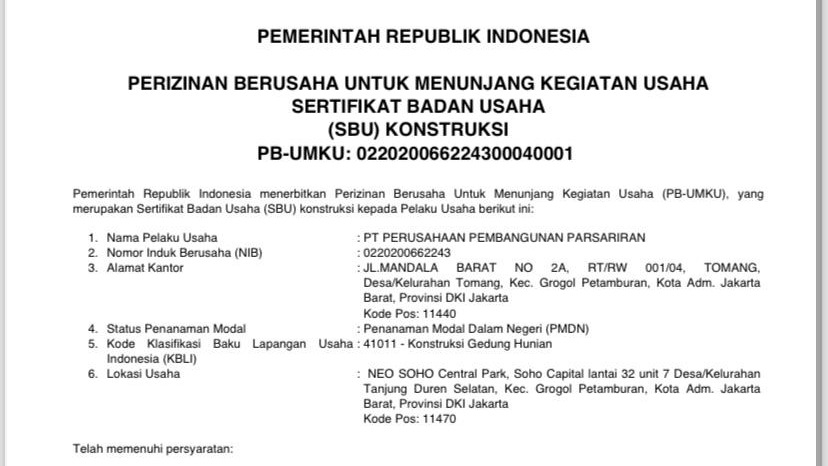 Pendirian Usaha - Jasa Pelayanan Sertifikasi SBU & ISO - 3