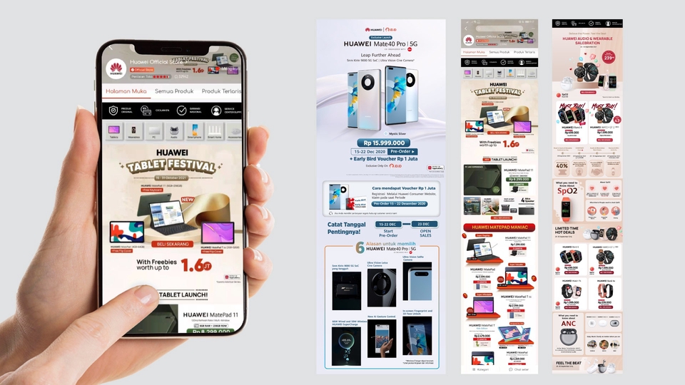 Jasa Web Design / Desain Website Profesional - Desain tampilan website dan materi promosi digital untuk campaign e-commerce