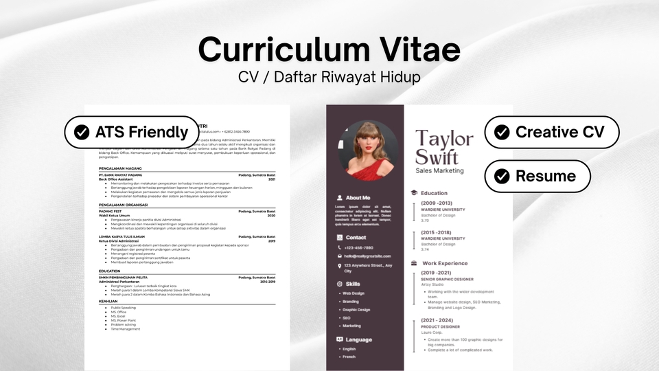 Portfolio & Resume - DESAIN CV (Curriculum Vitae) & Portofolio - 3