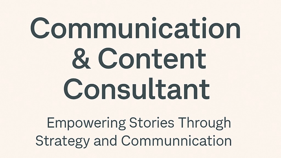 Jasa Lainnya di Konsultasi -  Communication & Content Consultant