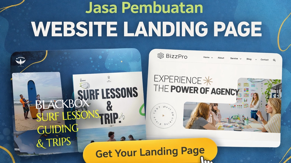 Jasa Website Landing Page profesional, modern, cepat, dan fokus konversi bisnis