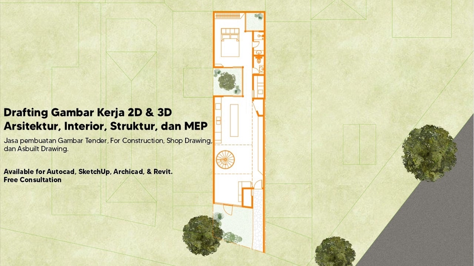 Jasa Gambar AutoCAD & Drafter Arsitektur Interior - Gambar 2D & 3D Autocad, Sketchup, BIM Revit & Archicad (Arsitektur, Struktur, MEP)