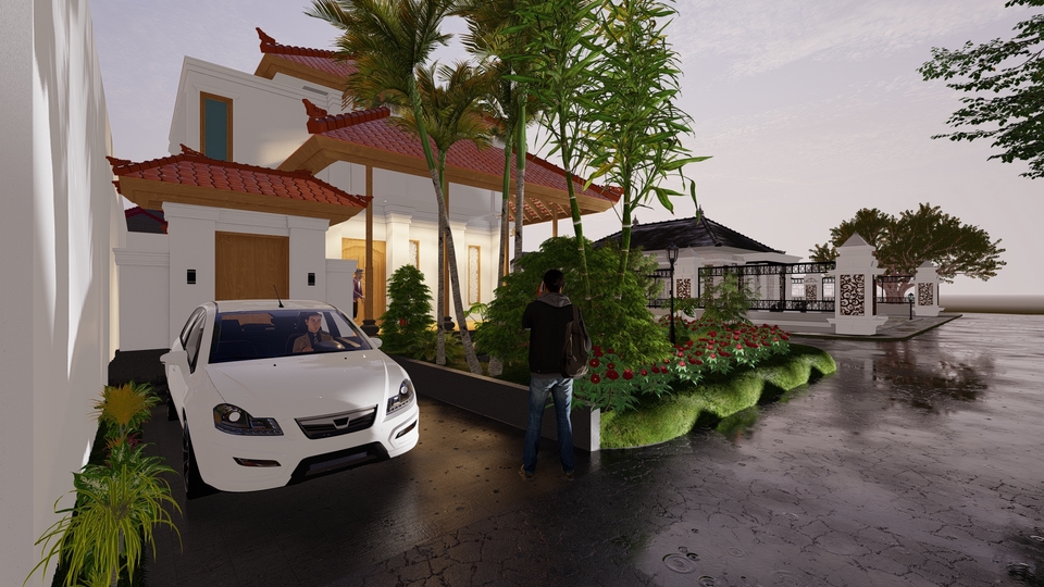 3D Rendering - DESAIN ATAU KONSEP RUMAH TINGGAL - 3