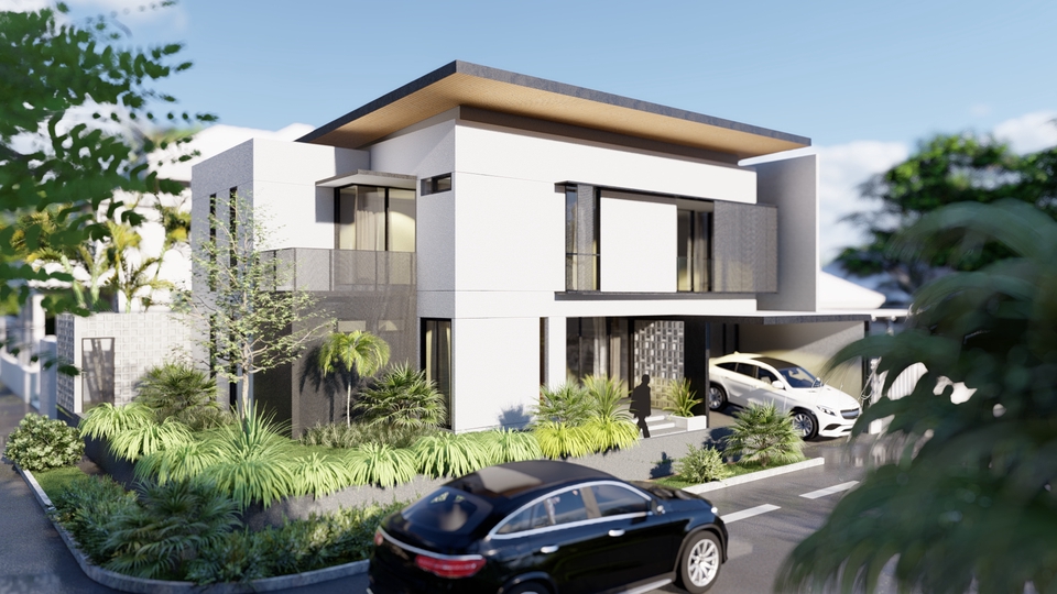 3D Rendering - DESAIN ATAU KONSEP RUMAH TINGGAL - 2