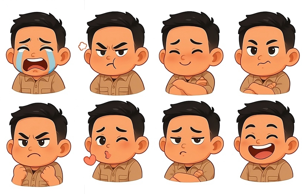 Paket Sticker Chibi Laki Laki
