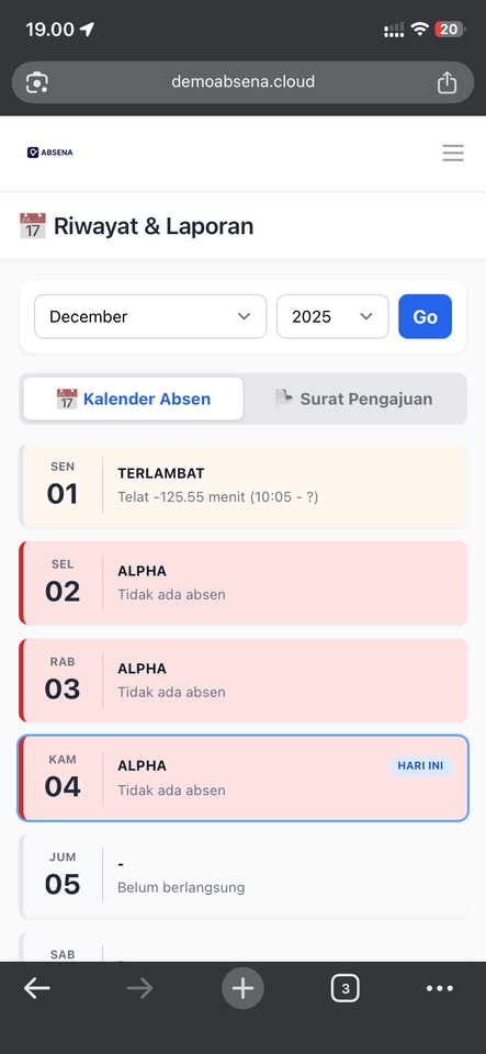Web Development - Aplikasi Absensi berbasis Foto dan Geolocation - ABSENA Simple HRIS - 7