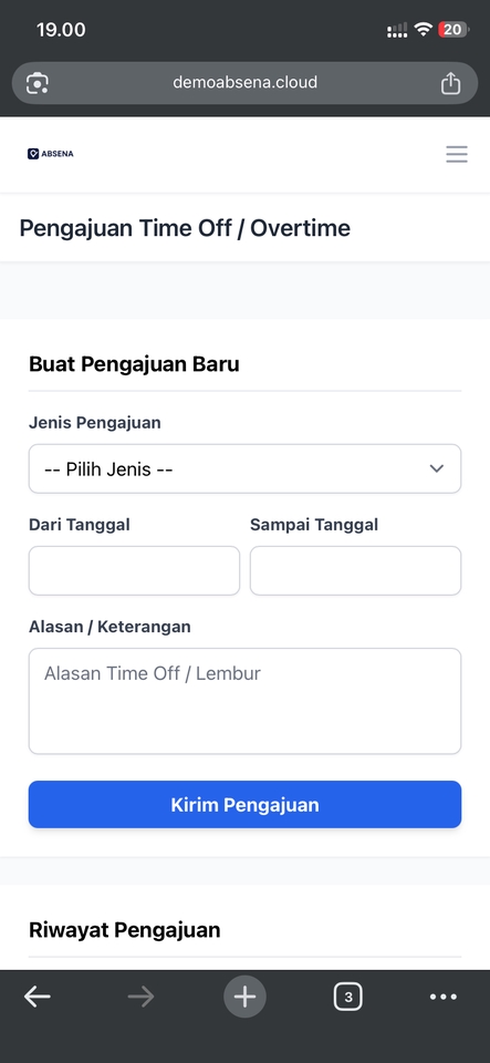 Web Development - Aplikasi Absensi berbasis Foto dan Geolocation - ABSENA Simple HRIS - 6