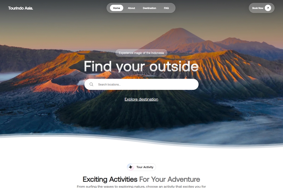 Platform booking dan reservasi tour dengan integrasi payment gateway.