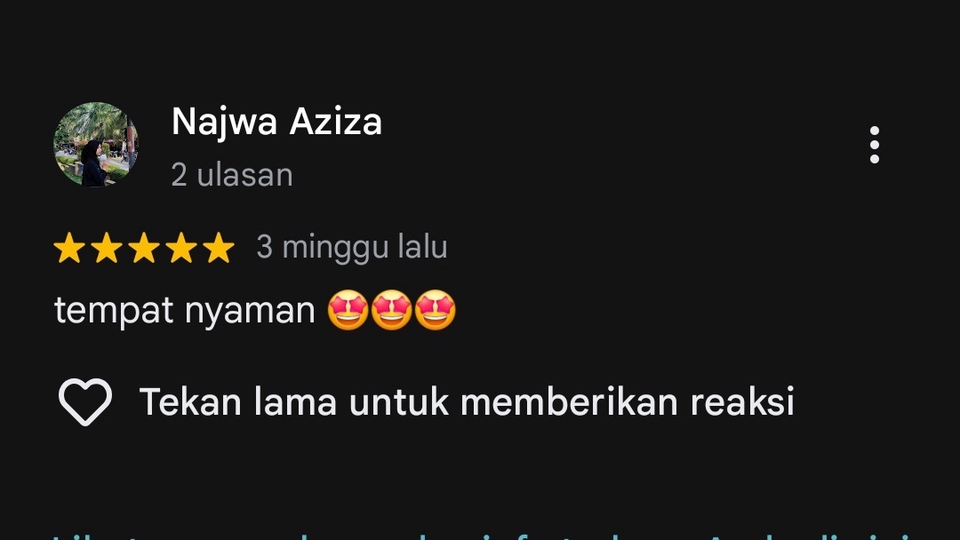 ini contoh review singkat sayang, versi panjang juga ada
