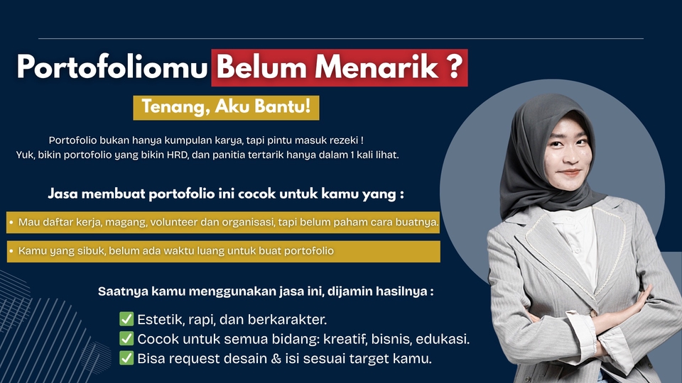 Jasa Membuat Portofolio Untuk Daftar Kerja, Magang, Volunteer, dan Organisasi