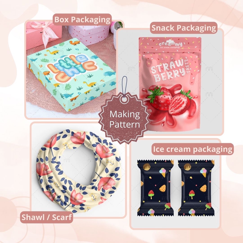 Gambar dan Ilustrasi - Custom Simple Pattern Illustration (Soft & Cute Pattern) - 8