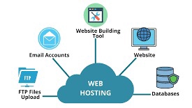 Service Hosting, Domain, Email, Backup DB