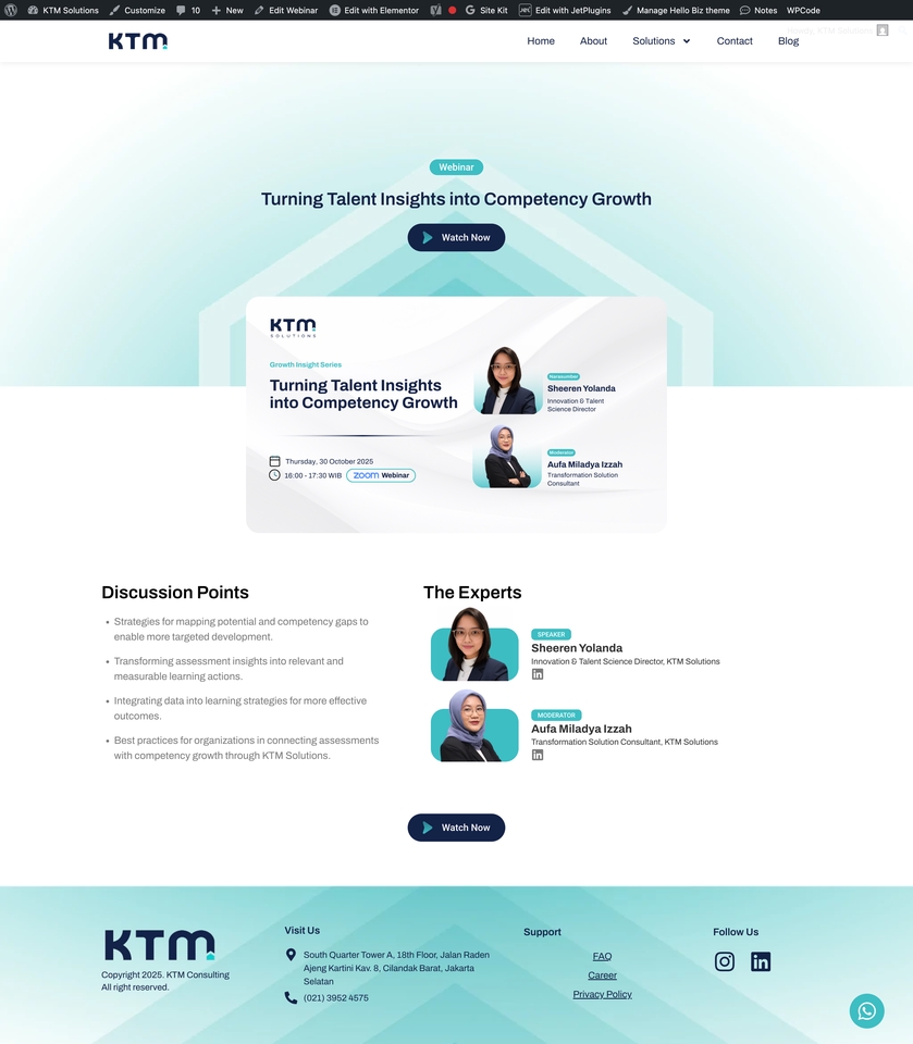 Tech enabled Human Resource Management
& Learning Consultant
WordPress Development
ktmsolutions.id