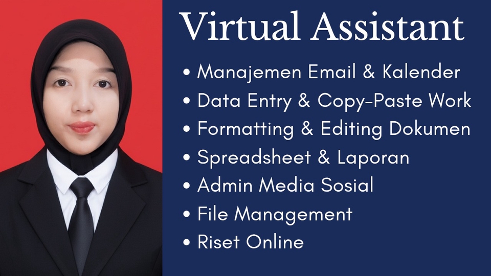 Jasa Virtual Assistant/Sekertaris Terbaik & Terpercaya - Virtual Assistant Profesional – Admin, Data, & Manajemen Tugas