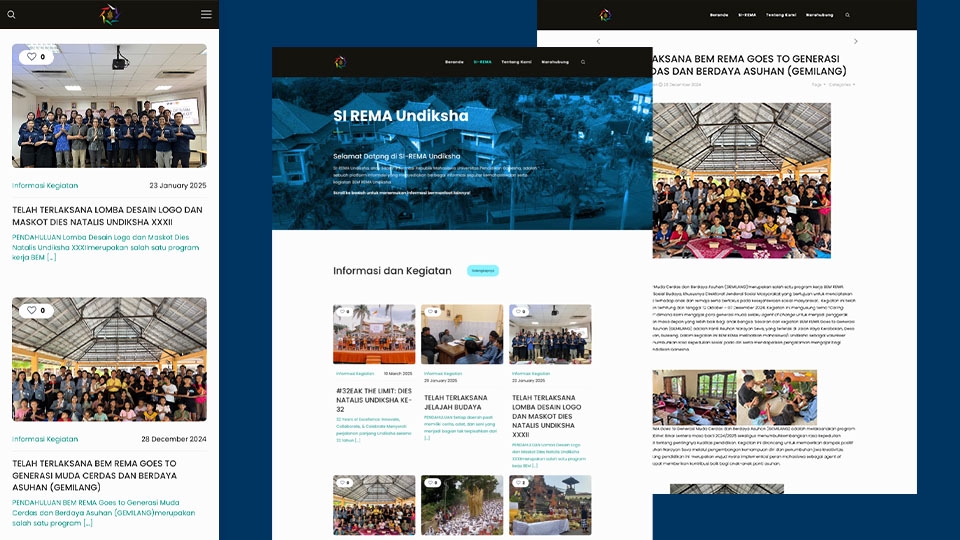 Website company profile, organisasi kampus, blog, portal berita, free domain & hosting