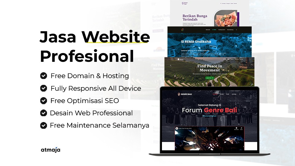 Jasa website profesional UMKM, Company Profile, blog,Landing Page, SEO friendly, free domain hosting