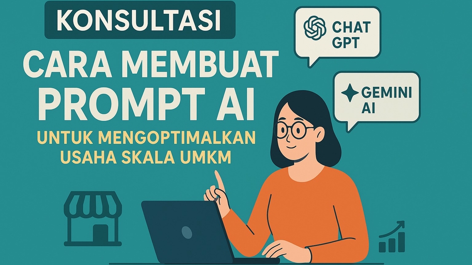membuat prompt ai, chat gpt & gemini ai untuk bisnis umkm