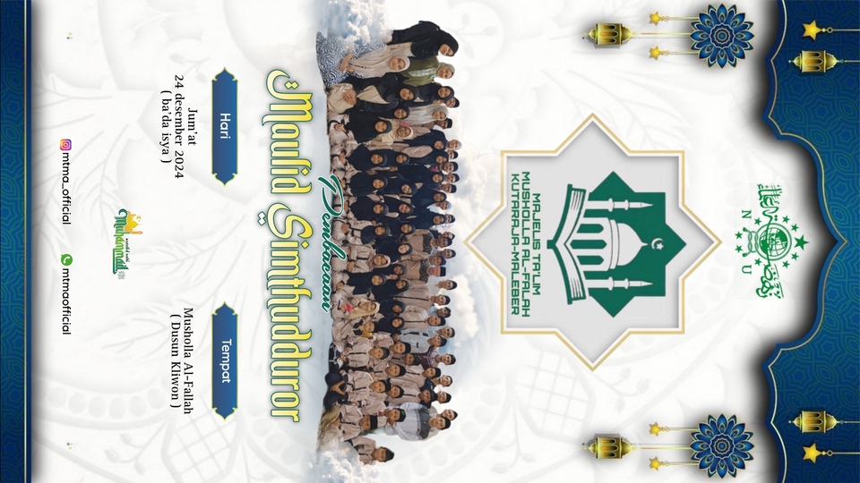 Banner/poster acara haul/sholawatan