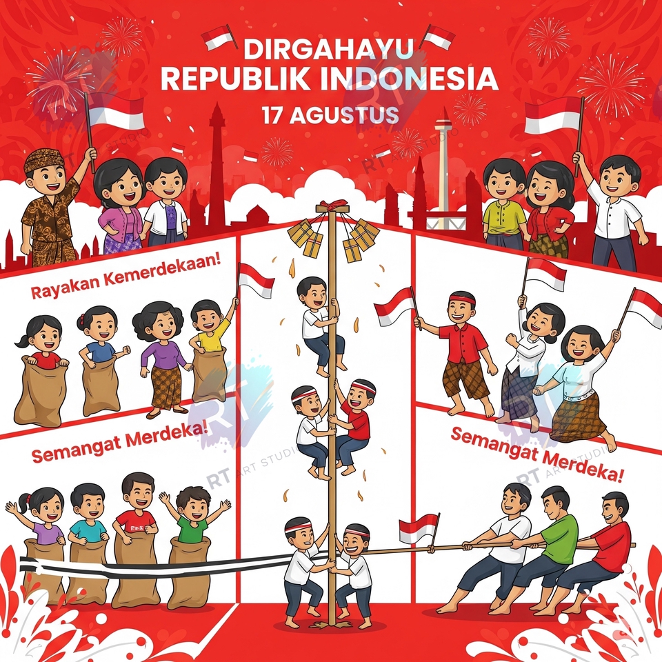 Contoh poster untuk perlombaan kemerdekaan Indonesia
