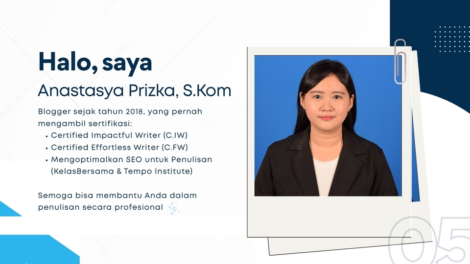 Profil penulis atau blogger