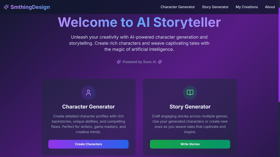 Web Development - Pembuatan Website Story Teller power by AI  - 2