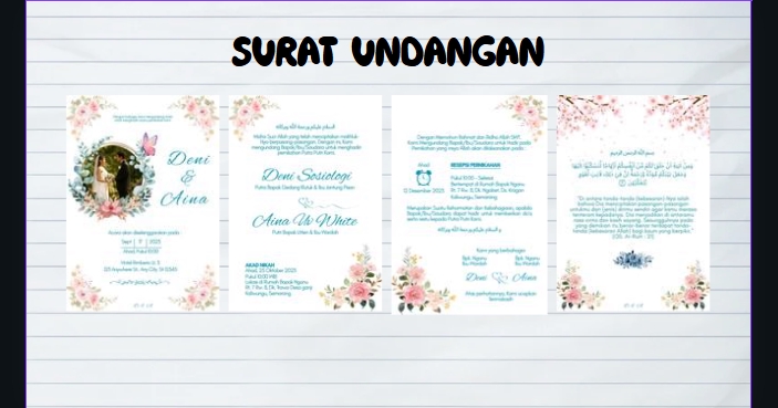 Hasil desain surat undangan nikah