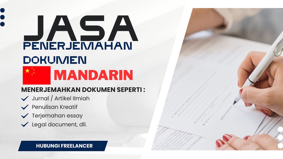 Jasa Penerjemah dan Translate Bahasa Mandarin - Jasa Penerjemahan Dokumen (Mandarin-Indonesia/vice versa, English-Indonesia/vice versa) 1 Hari Jadi