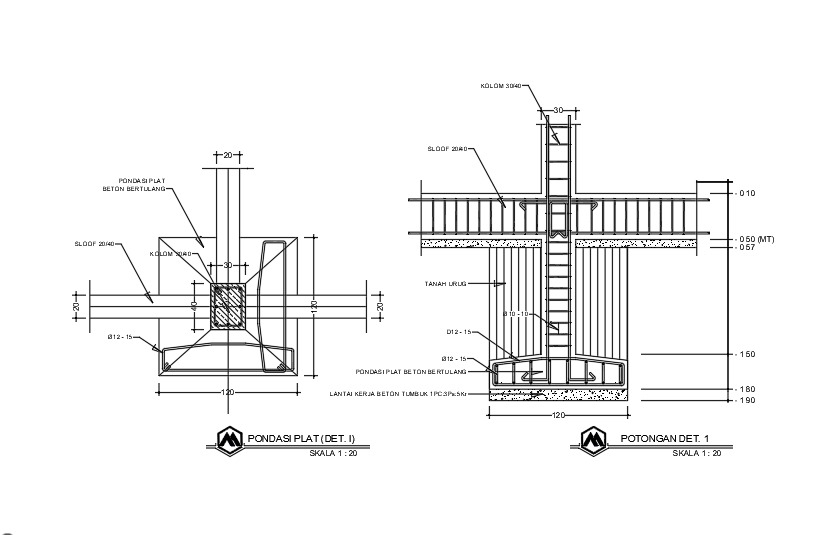CAD Drawing - Gambar kerja (DED)/Jasa desain struktur dan arsitektur 2D - 3