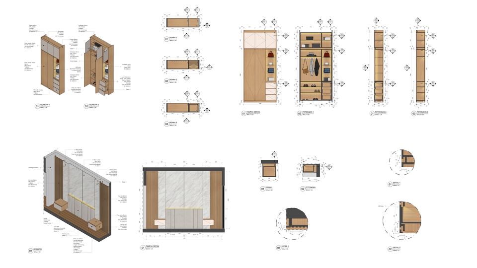Gambar Kerja Interior Bedroom